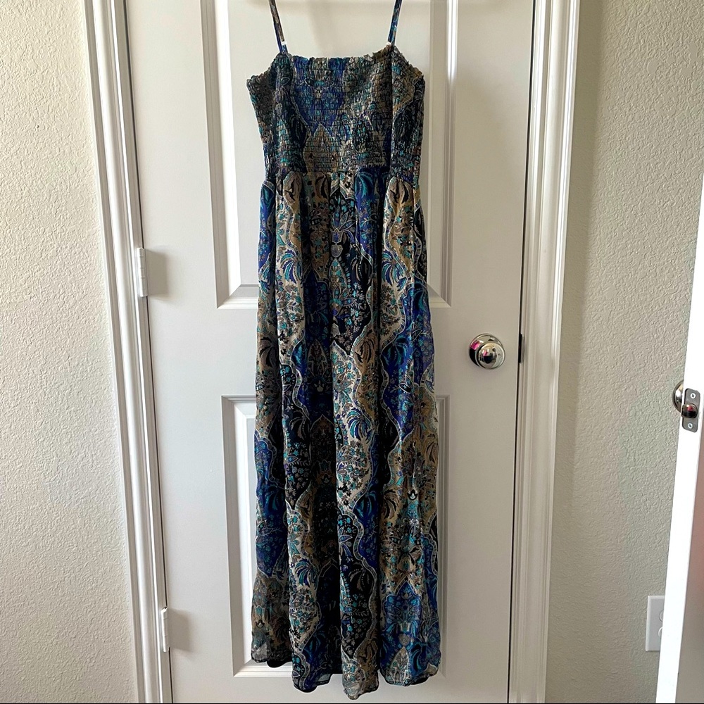 Pea in the Pod smocked maxi dress